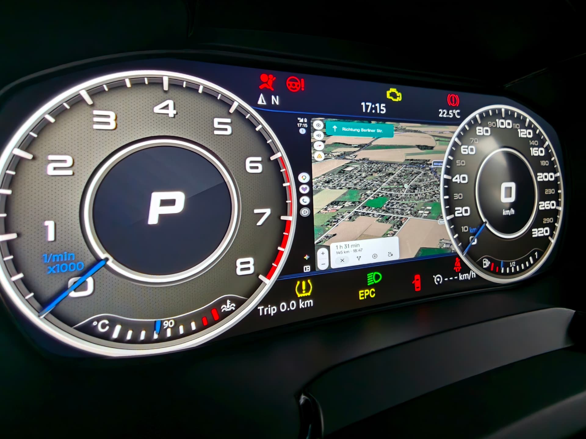 Audi A3 mit digitalem Kombiinstrument nach dem Umbau